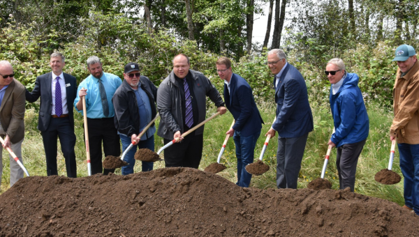 Local Leaders Break Ground On Fry Creek Pump Station Project.
